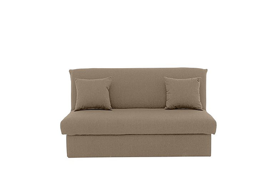 Versatile 2 Seater Fabric Sofa Bed No Arms - Beige