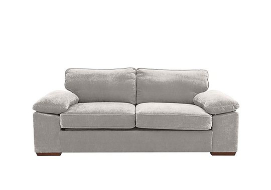 Home 3 Seater Fabric Sofa Bed - Silver