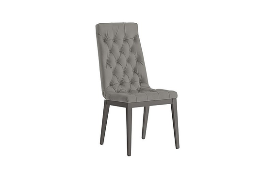 Palazzo Capitonne Buttoned Dining Chair in Silver Birch