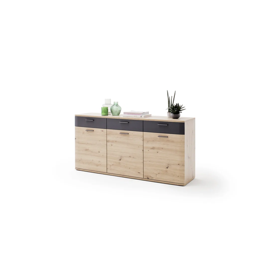 Cortona 180Cm Wide 3 Drawer Sideboard