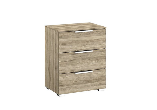 Rauch - Lando 3 Drawer Bedside Table - 65-cm - Brown