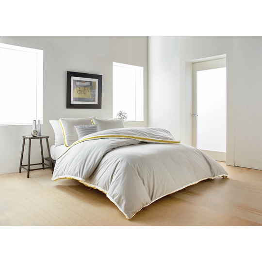 Sport Stripe Silver Cotton Reversible Modern & Contemporary Duvet Cover