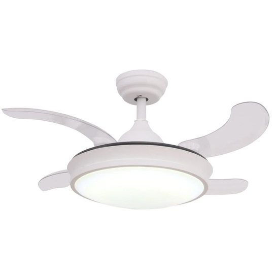 92Cm Burnstad 4 - Blade LED Ceiling Fan with Remote Control and Light Kit Included