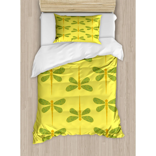 Schumacher Yellow/Green 100% Brushed Microfibre Duvet Cover Set