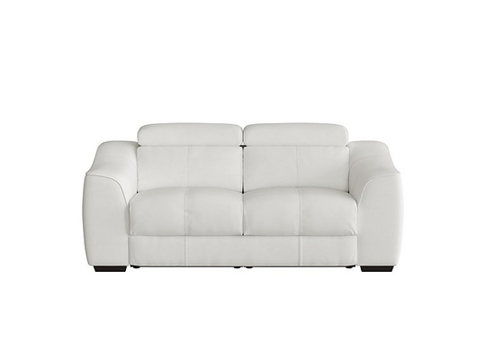 Elixir 2 Seater Leather Sofa - White- World of Leather