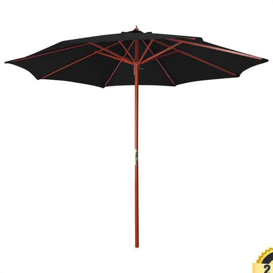 Parasol with wooden pole 300 x 258cm