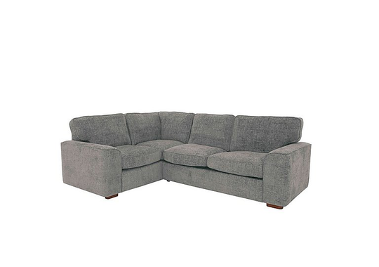 Emilia Small Fabric Corner Sofa - Grey