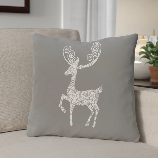 Deer Crossing Cushion with Filling