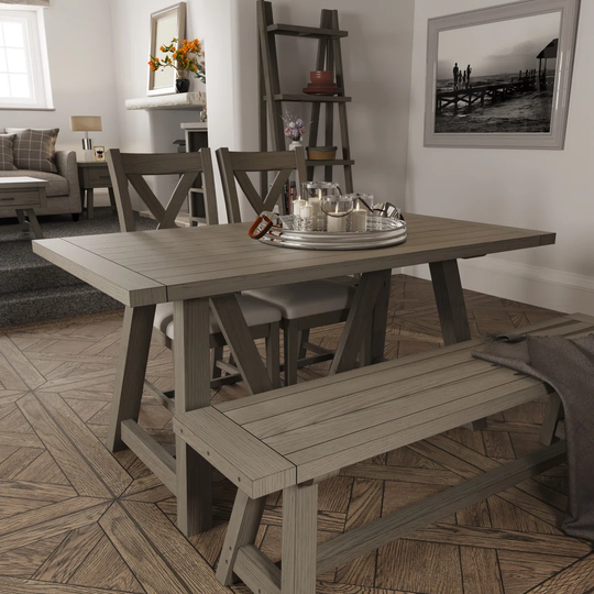 5 - Person Solid Oak Dining Set