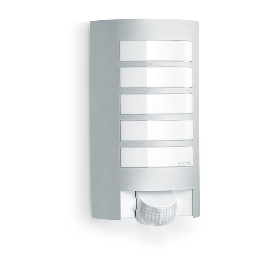 Outdoor Wall Light L 12 S Silver with Motion Sensor E27 Aluminium