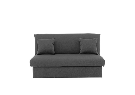Versatile Small 2 Seater Fabric Sofa Bed No Arms - Grey