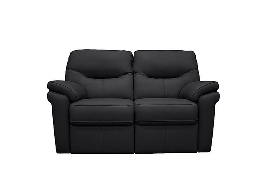 G Plan - Seattle 2 Seater Leather Power Recliner Sofa - Black