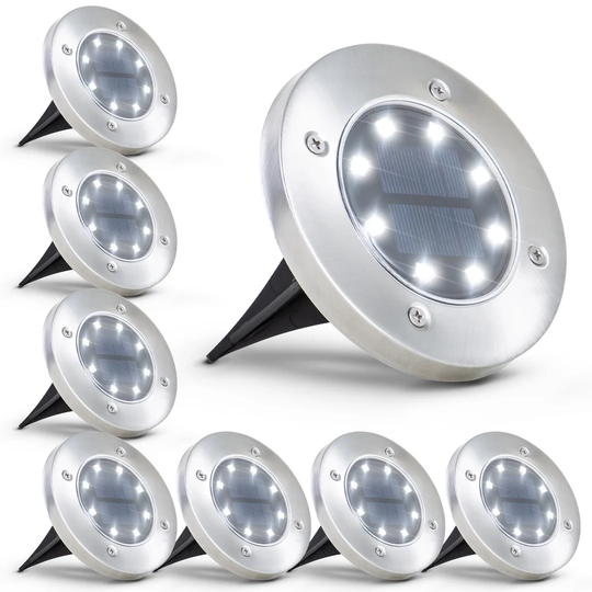 Dowitcher Metal Low Voltage Solar Powered Integrated LED Pathway Light Pack