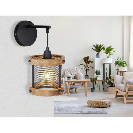 Hendricksen 1 - Light Black Armed Sconce