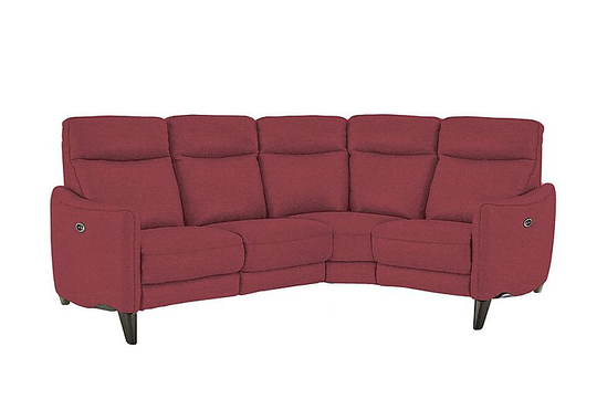 Compact Collection Petit Fabric Corner Sofa - Red