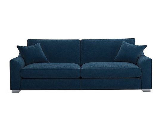 The Lounge Co. - Isobel 4 Seater Fabric Sofa - Blue