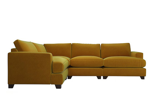 The Lounge Co. - Lorrie Small Fabric Corner Sofa - Yellow
