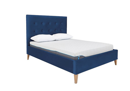 Maisie Low Foot End Bed Frame - Double - Blue