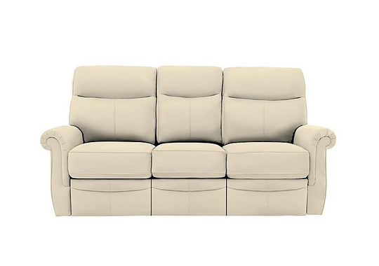 G Plan - Avon 3 Seater Leather Power Recliner Sofa - Cream
