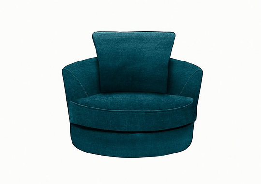 Home Fabric Swivel Chair - Teal