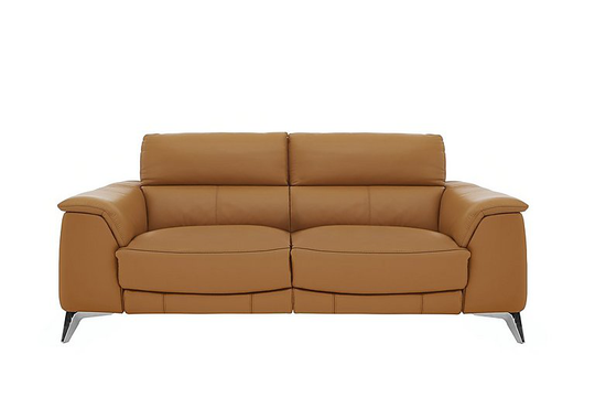 Odyssey 3 Seater Leather Static Sofa - Yellow- World of Leather