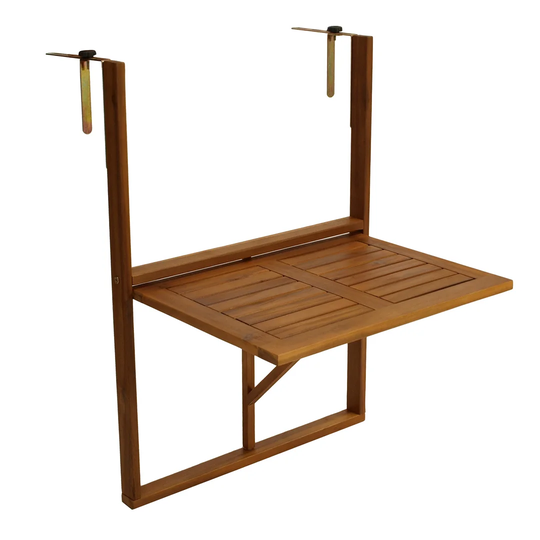 Gastelum Foldable Wooden Balcony Table