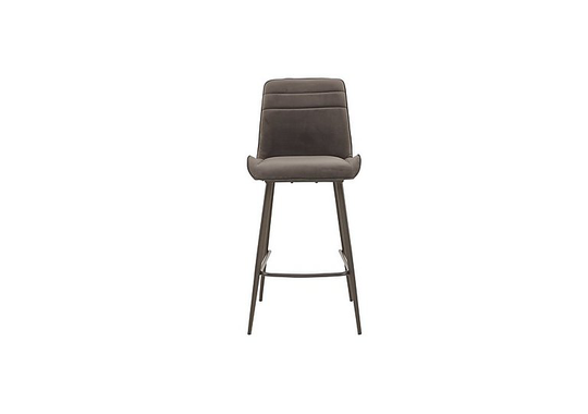 Samurai Velvet Bar Stool - Grey