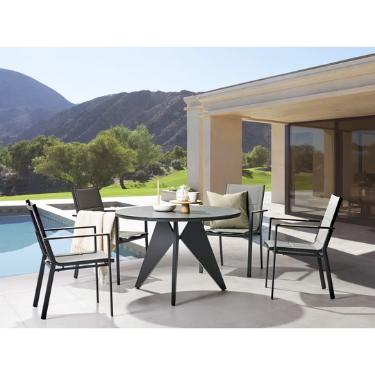 Kylian Set Of 4 Garden Chairs Black