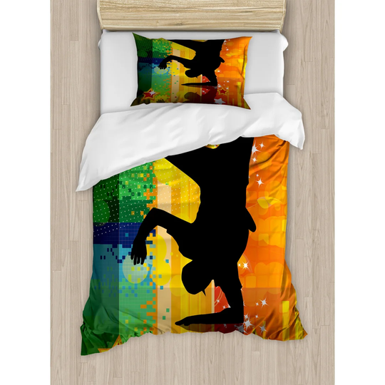 SanderSon Multicolour 100% Brushed Microfibre Duvet Cover Set
