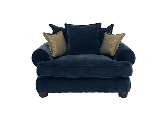 Brianna Scatter Back Snuggler Chair - Blue