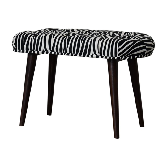 Clairevale Zebra Print Upholstered Bench