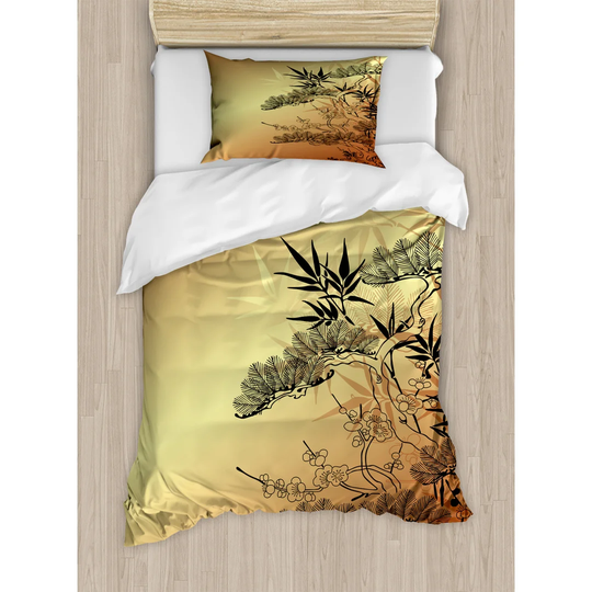 Spence Beige 100% Brushed Microfibre Duvet Cover Set