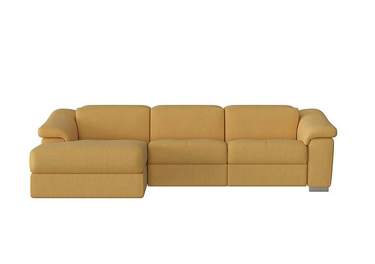 Nicoletti - Galileo Fabric Chaise End Sofa - Yellow