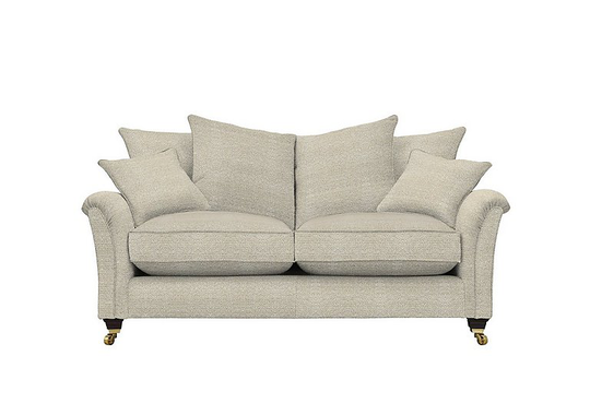 Parker Knoll - Devonshire Large 2 Seater Pillow Back Fabric Sofa - Natural