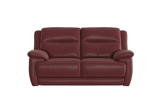 Touch 2 Seater Leather Sofa - Red- World of Leather