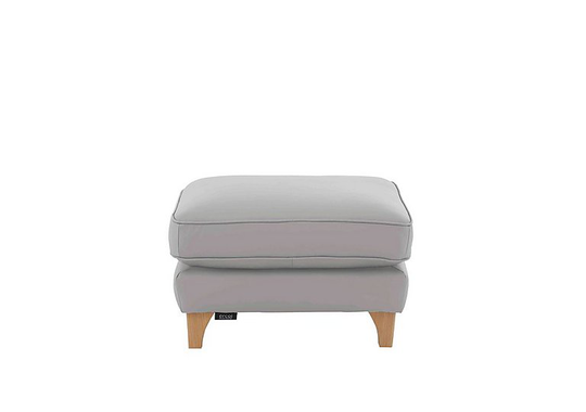 Ercol - Enna Leather Footstool - Grey