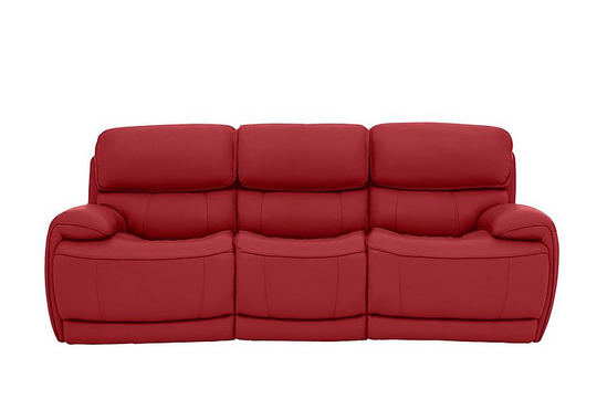 Relax Station Rocco 3 Seater Leather Power Rocker Sofa with Power Headrests - Red- World of Leather
