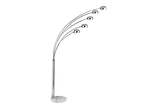 Giraffe Chrome 5 Light Floor Lamp - Silver