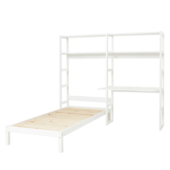 Storey Bed Frame with Bookcase and Desk