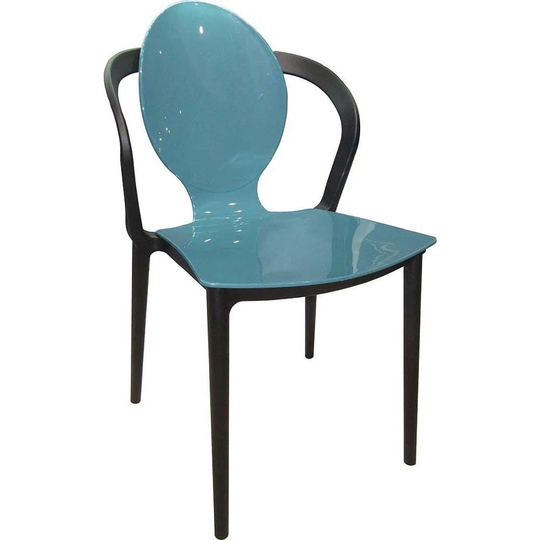 Design Chair In Glossy Effect Polypropylene Blue
