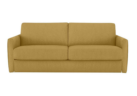 Nicoletti - Alcova 3 Seater Fabric Sofa with Slim Arms - Yellow