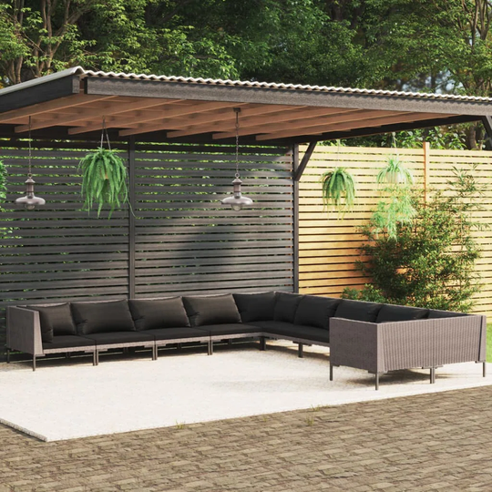 Tide 350Cm Wide Outdoor U-Shaped Garden Corner Sofa with Cushions