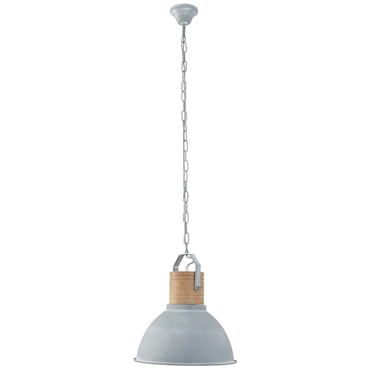 Lyman 1 - Light Dome Pendant with Wood Accents