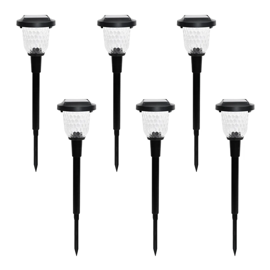 Solar Pathway Lights Garden Lights 7 Color Changing Outdoor Solar Yard Lights Auto On/off Waterproof 6 Pack Landscape Lights