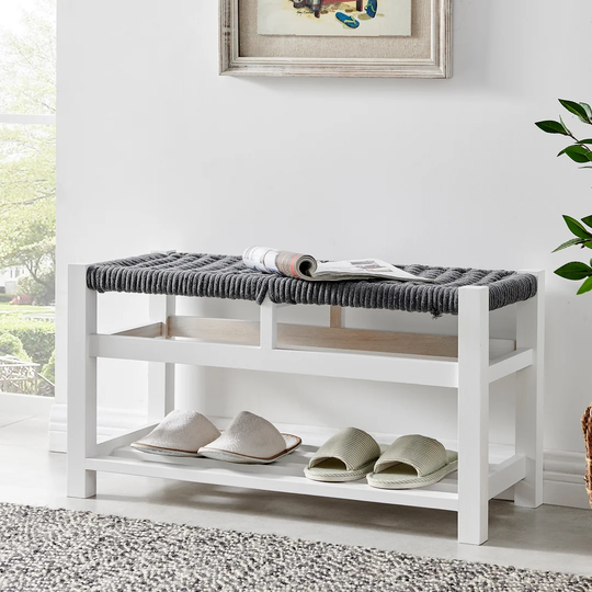 Evamarie Wood Storage Bench