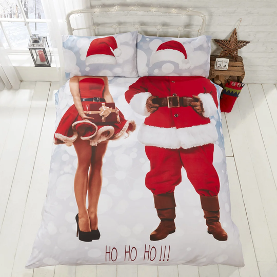 Mr and Mrs Claus Duvet Cover Set