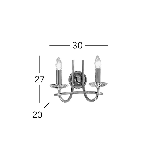 Imperial 2-Light Candle Wall Light
