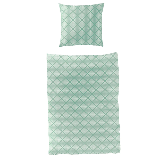 Jade green Hypoallergenic 100% Cotton Duvet Cover Set