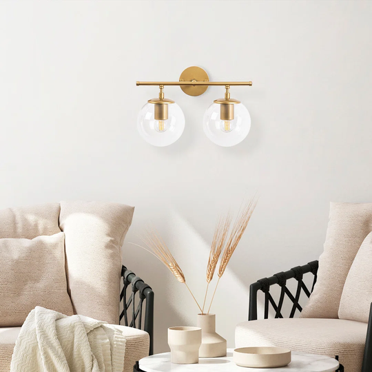 Tsamis 2 - Light Dimmable Shiny Gold Armed Sconce