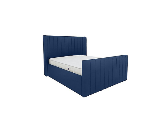 Eira High Foot End Bed Frame - Double - Blue